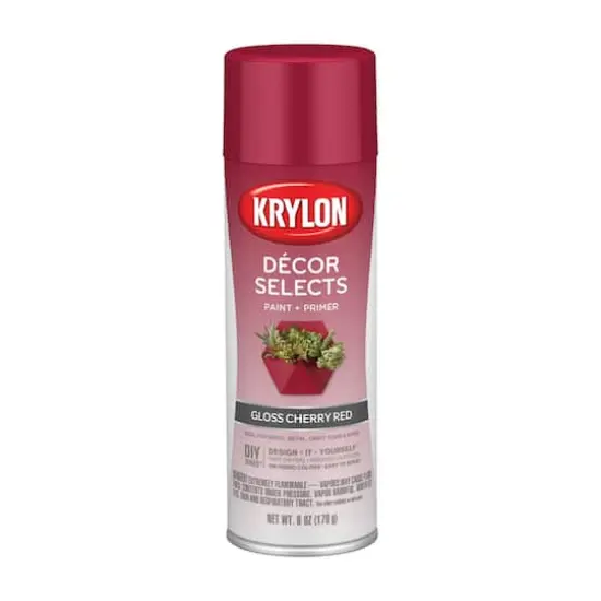 Krylon&reg; D&eacute;cor Selects Gloss Paint & Primer Cherry Red {1}