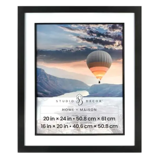 Home Black Studio Frame with Mat by Studio D&eacute;cor&reg; {1}