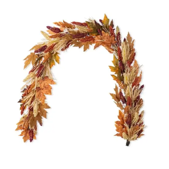 Glitzhome&reg; 72" Fall Multi-Colored Sorghum Garland {1}
