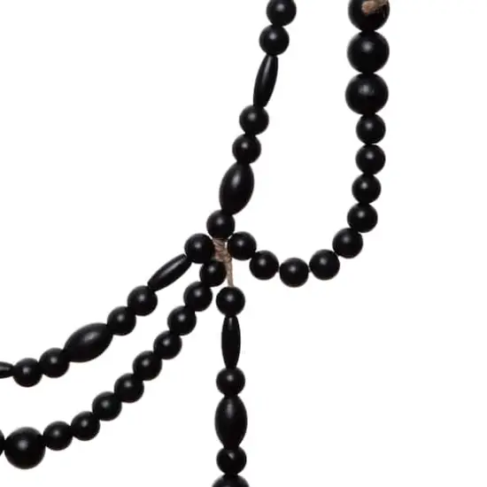 6ft. Black Wood Beaded Garland by Ashland&reg; {3}