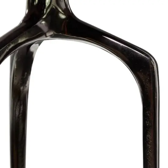 25" Black Aluminum Contemporary Accent Table {5}