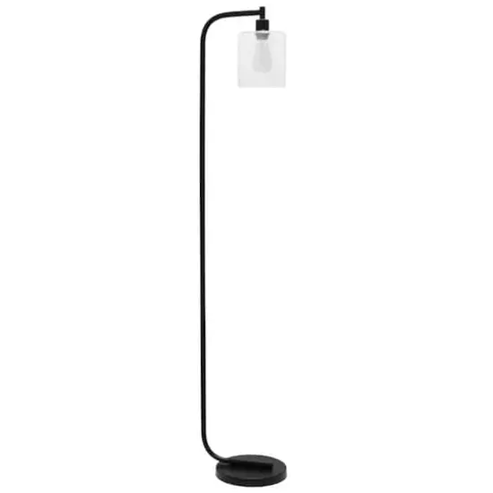 Simple Designs 63" Antique-Style Iron Lantern Floor Lamp Black {1}