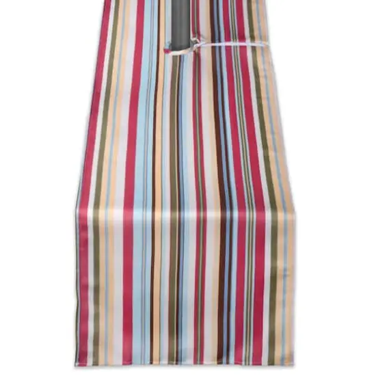 Summer Stripe Outdoor Table Runner With Zipper 14" x 72" {1}