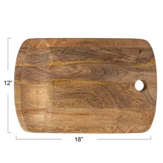 Hello Honey&reg; 18" Natural Culinary Craftsman Mango Wood Cheese & Cutting Board {14}