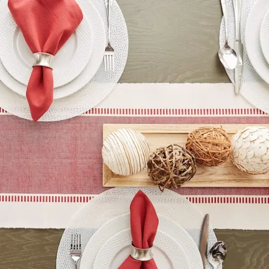 DII&reg; Woven Round Placemats, 6ct. White {6}