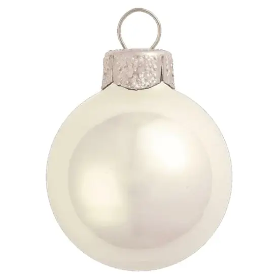 Whitehurst 6ct. 4" Pearl Glass Ball Ornaments White Polar Pearl {1}