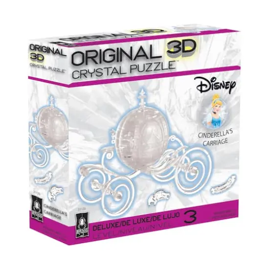 3D Crystal Puzzle - Disney Cinderella's Carriage (Clear): 71 Pcs {3}
