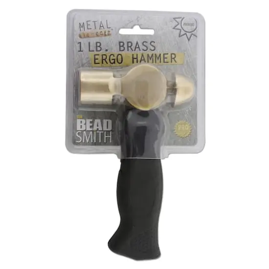 The Beadsmith&reg; 1lb. Brass Ergo Handle Hammer {3}