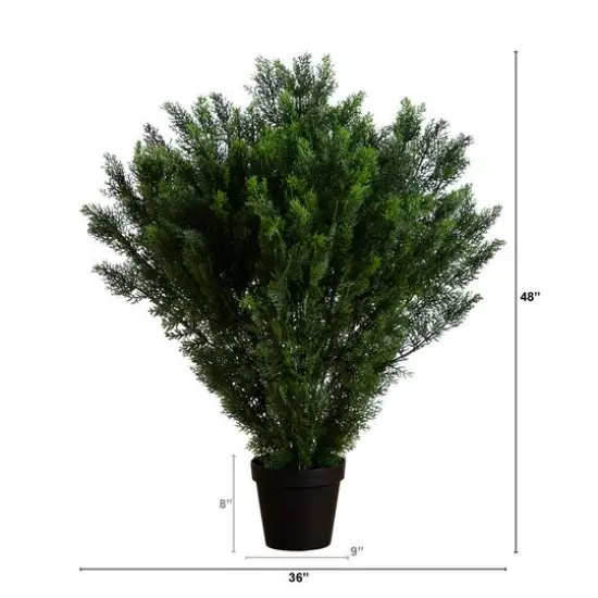 4ft. UV-Resistant Potted Cedar Bush {6}