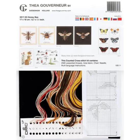 Thea Gouverneur Honey Bee Cross Stitch Kit {6}