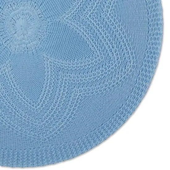 DII&reg; Woven Round Placemats, 6ct. Light Blue {5}