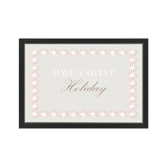 30" Sweet Holiday Peppermint Black Framed Print Wall Art {1}