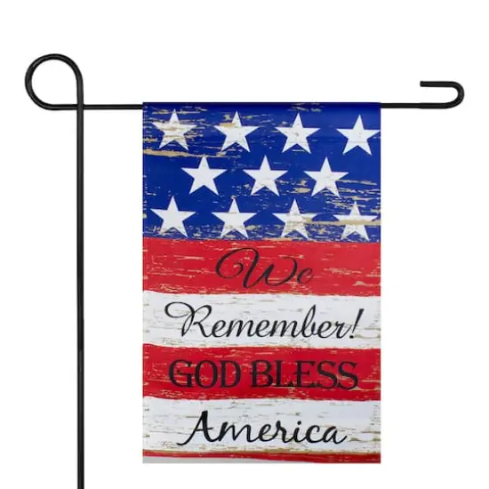 We Remember! Patriotic Americana Outdoor Garden Flag, 12.5" x 18" {1}