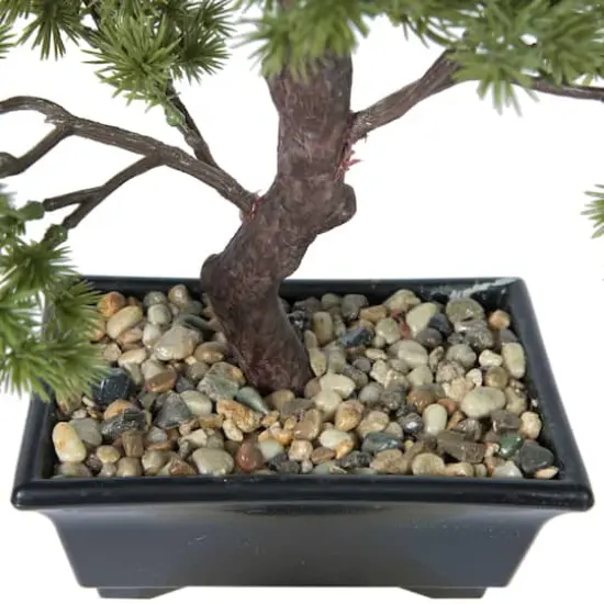 12" Potted Artificial Pine Bonsai Tree {5}