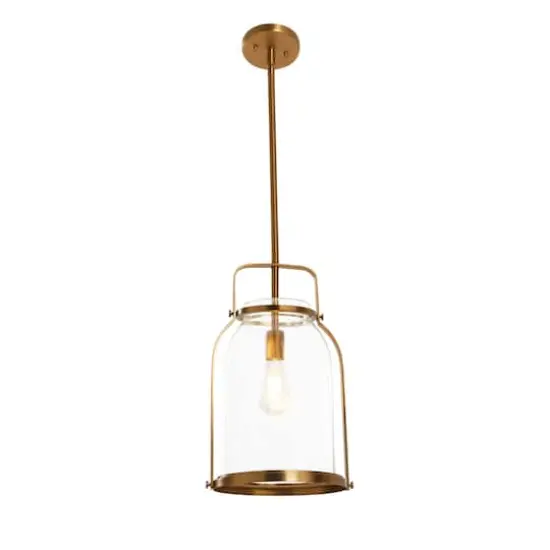 Hello Honey&reg; Robert Stevenson Lighting Channing Metal & Glass Ceiling Light Brushed Gold {4}