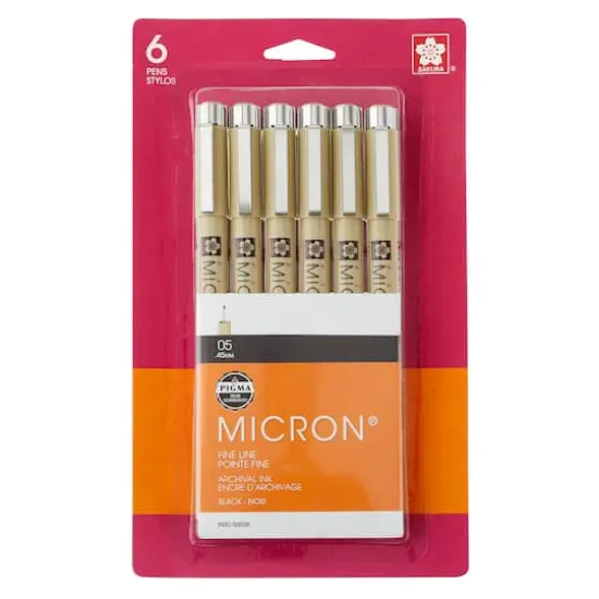 Pigma&reg; Micron&trade; 05 Fine Line Black Pens, 6ct. {1}