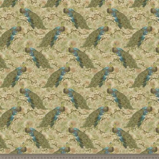Springs Creative Multicolor Peacock Floral Cotton Fabric {3}