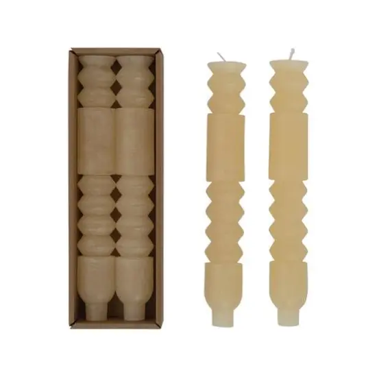 Hello Honey&reg; 10" Unscented Totem Taper Candles in Box, 2ct. Cream {1}