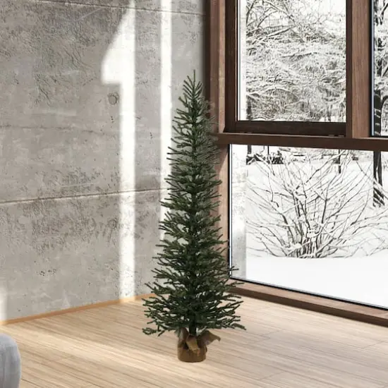 4ft. Unlit Pine Artificial Christmas Tree in Burlap Base {3}