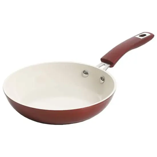 Kenmore&reg; Arlington 2-Piece Metallic Red Aluminum Ceramic Coated Nonstick Frying Pan Set {11}