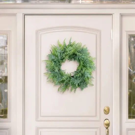 26" Artificial Fern Spring Wreath {6}