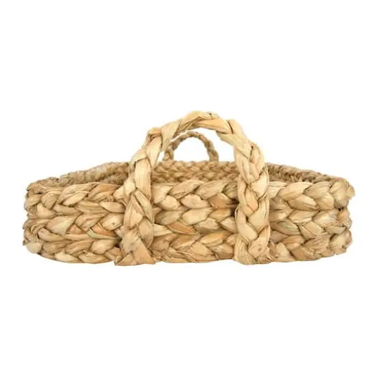 Hello Honey&reg; Brown Decorative Handwoven Seagrass Tray {4}