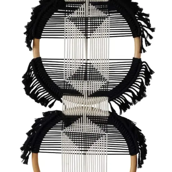 Black Fabric Bohemian Wall Decor, 13" x 1" x 67" {4}