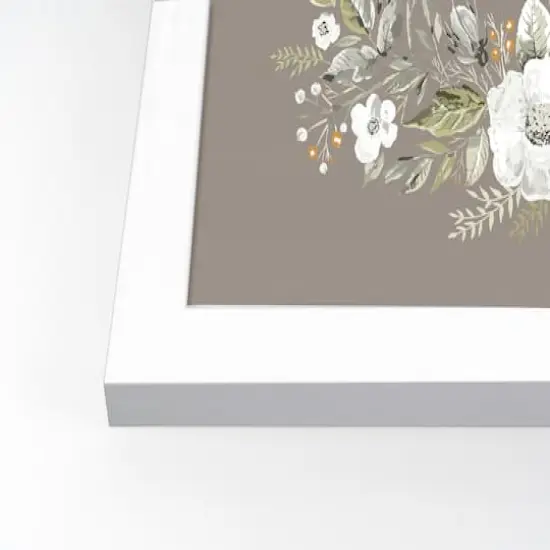 Thankful Wreath White Framed Print Wall Art {3}