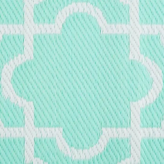 DII&reg; Lattice Outdoor Floor Runner, 3ft. x 6ft. Aqua {7}
