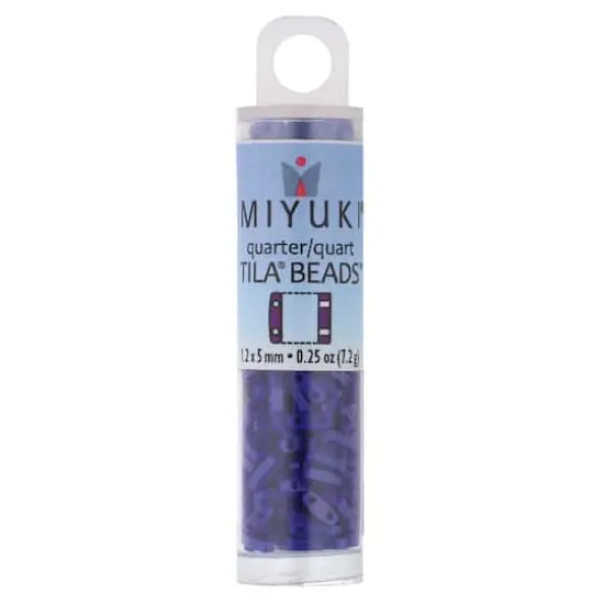 Miyuki&reg; 1.2mm Glass Quarter Tila Beads Opaque Cobalt {4}