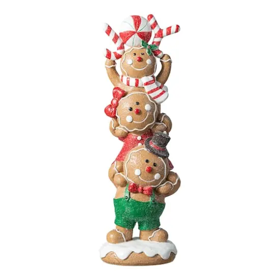 Glitzhome&reg; 12.5" Stacked Gingerbread Table D&eacute;cor {7}