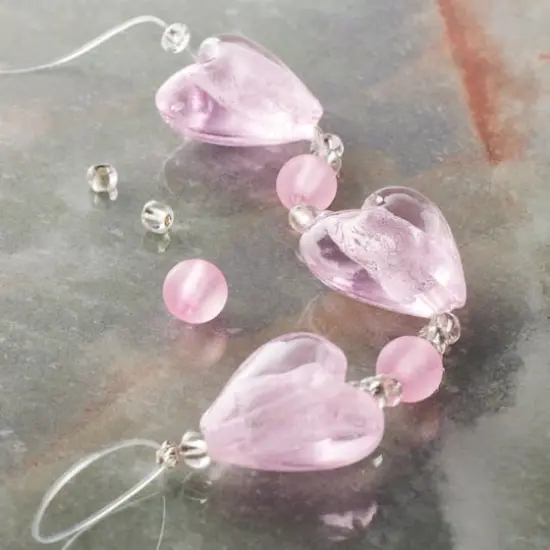 Pink Heart Lampwork Glass Bead Mix by Bead Landing&trade; {3}