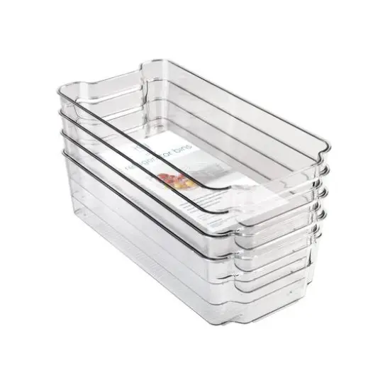 Honey Can Do Clear BPA-Free Stackable Refrigerator Organizer Storage Bins Set {18}