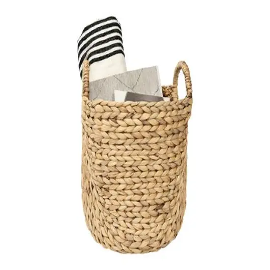 Hello Honey® Beige Handwoven Seagrass Basket with Handles Set {10}
