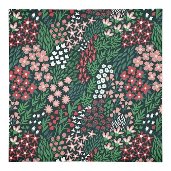 Floral Pattern 10" x 10" Cotton Twill Napkin {1}