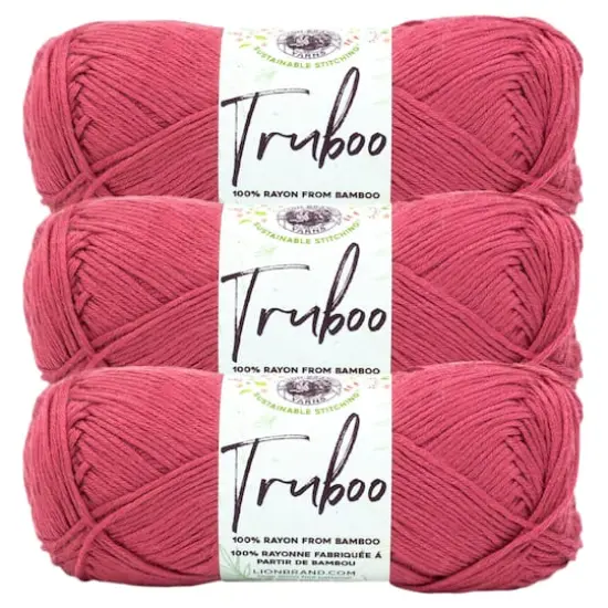 3 Pack Lion Brand&reg; Truboo Yarn Rose {1}