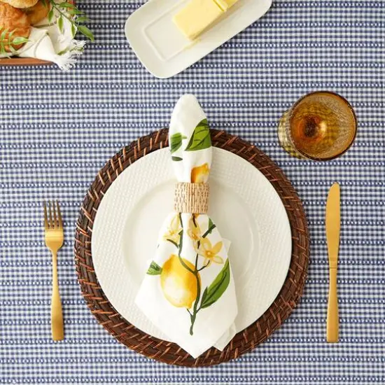 DII&reg; French Blue Farmhouse Gingham Tablecloth {7}