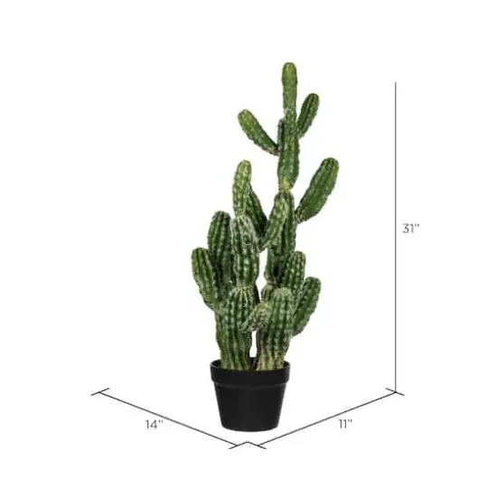 31" Artificial Green Potted Cactus {4}