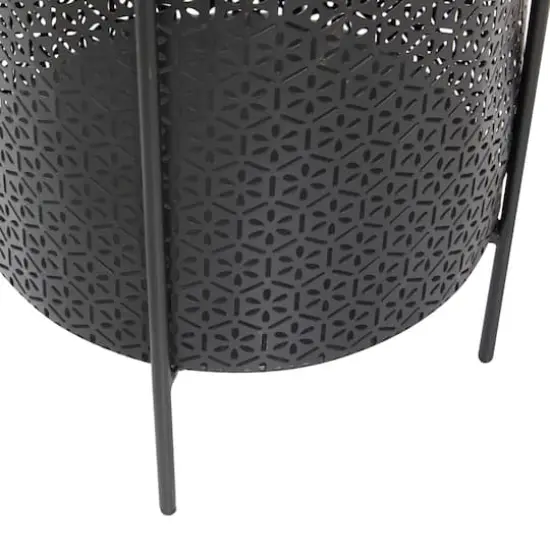 CosmoLiving by Cosmopolitan Black Metal Mesh Planter Set {4}
