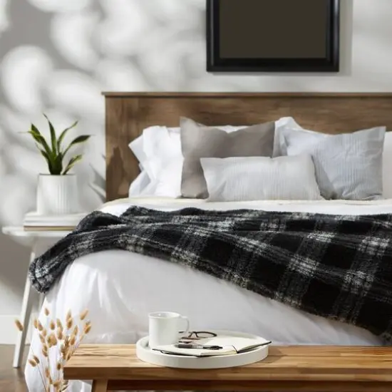 DII&reg; Black Farmhouse Plush Plaid Throw {4}