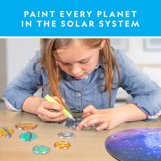 National Geographic&trade; The Solar System Glow-In-the-Dark Stained Glass Craft Kit {3}