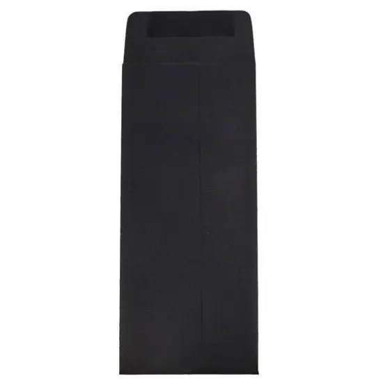 JAM Paper 5" x 11.5" Black Linen Policy Business Envelopes, 25ct. {3}