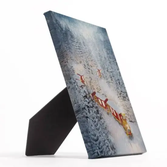 Train In The Snow 8x10 Tabletop Canvas {3}