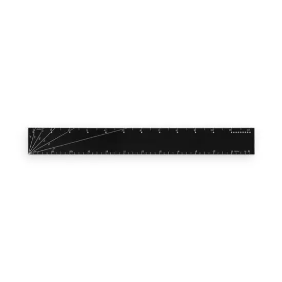 Dritz&reg; 12" Black Aluminum Specialty Ruler {5}