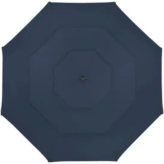 9.75ft. Outdoor Patio Market Umbrella with Hand Crank & Tilt Blue {3}