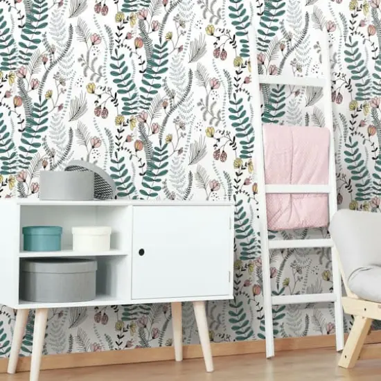 RoomMates Verso Peel & Stick Wallpaper Green/Pink {4}