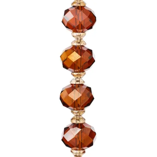 Amber Faceted Glass Rondelle Beads by Bead Landing&trade; {1}