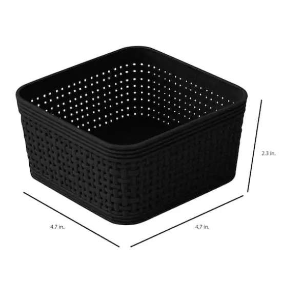 Simplify For Green Living Square Organizing Baskets, 6ct. Matte Black {5}