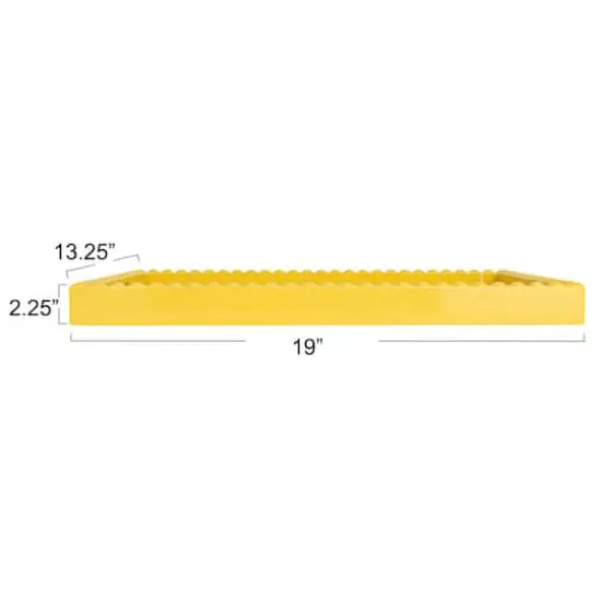 Hello Honey&reg; 19" Yellow Sunny Wood Tray with Handles {5}