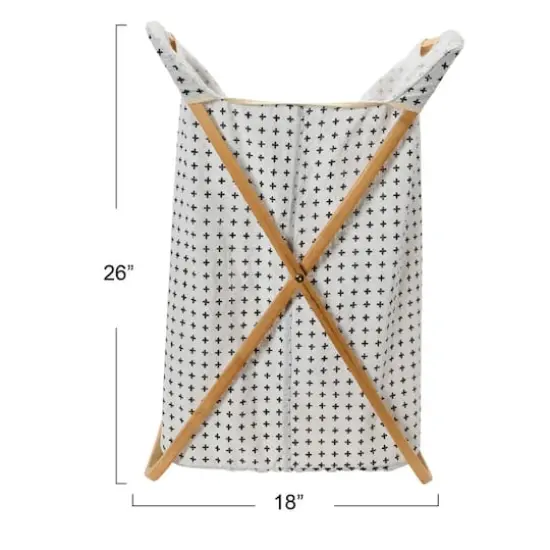 Household Essentials Krussh Bamboo X Frame Hamper (Cross) {6}